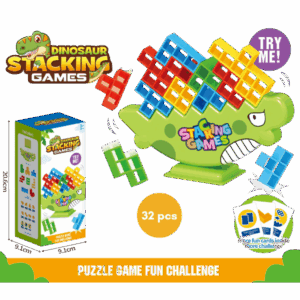 Dinosaur Stacking Tetra Tower Game